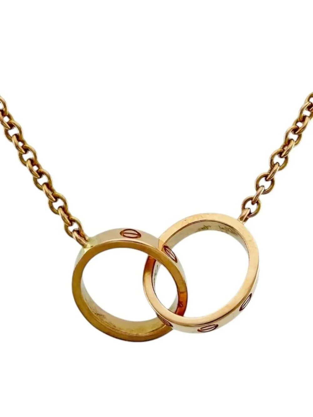 Cartier Baby Love Necklace 18k Pink Gold Vintage